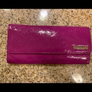Fuchsia wallet, check book size- Kenneth Cole